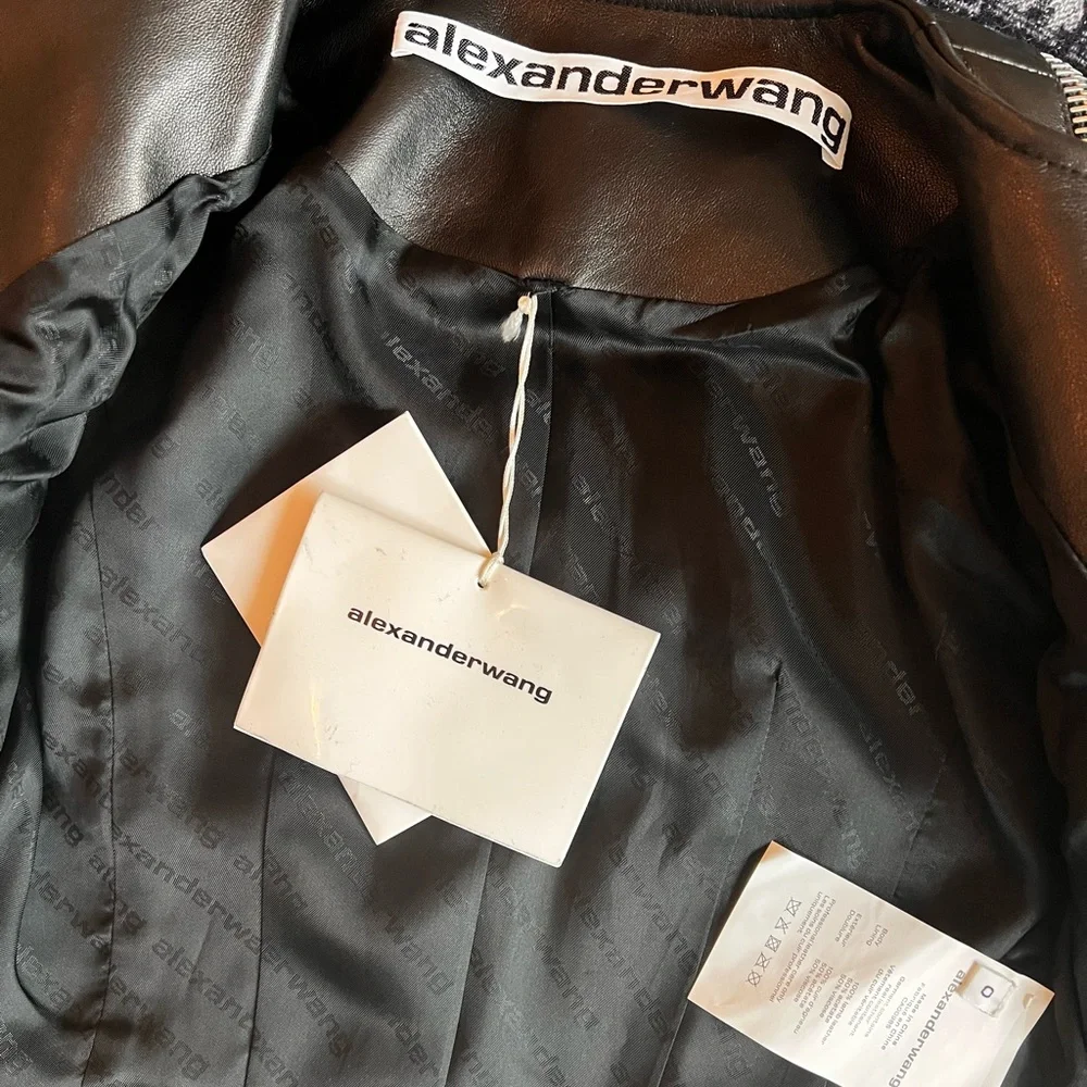 Alexander Wang Leather Jacket NWT - Picture 6 of 7